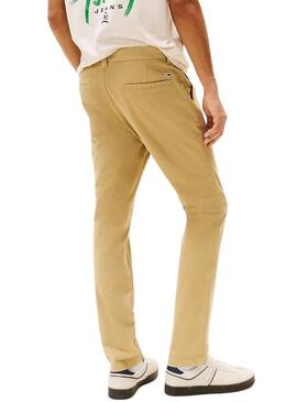 Pantaloni cinesi Tommy Jeans Austin beige per uomo