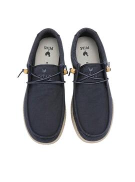 Scarpe Walkin Pitas Wallabi blu scuro per uomo