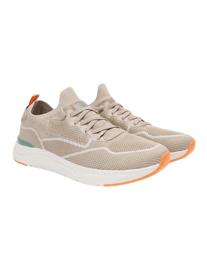 Scarpe da ginnastica Walkin Pitas Cue beige per uomo.