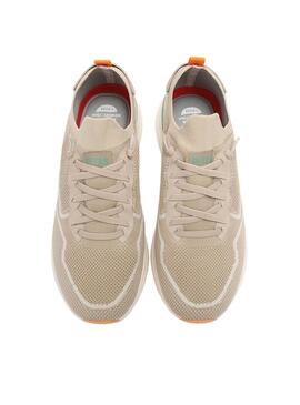 Scarpe da ginnastica Walkin Pitas Cue beige per uomo.