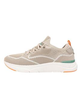 Scarpe da ginnastica Walkin Pitas Cue beige per uomo.