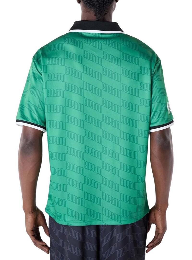 Maglia New Era Boston Celtics NBA Soccer verde per uomo