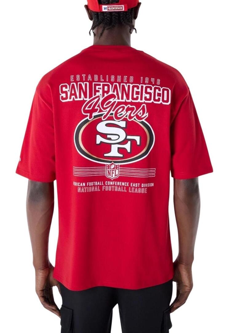 Maglietta New Era San Francisco 49ers rossa per uomo