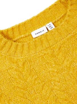 Pullover Name It Netrea Eights Mustard per Bambina