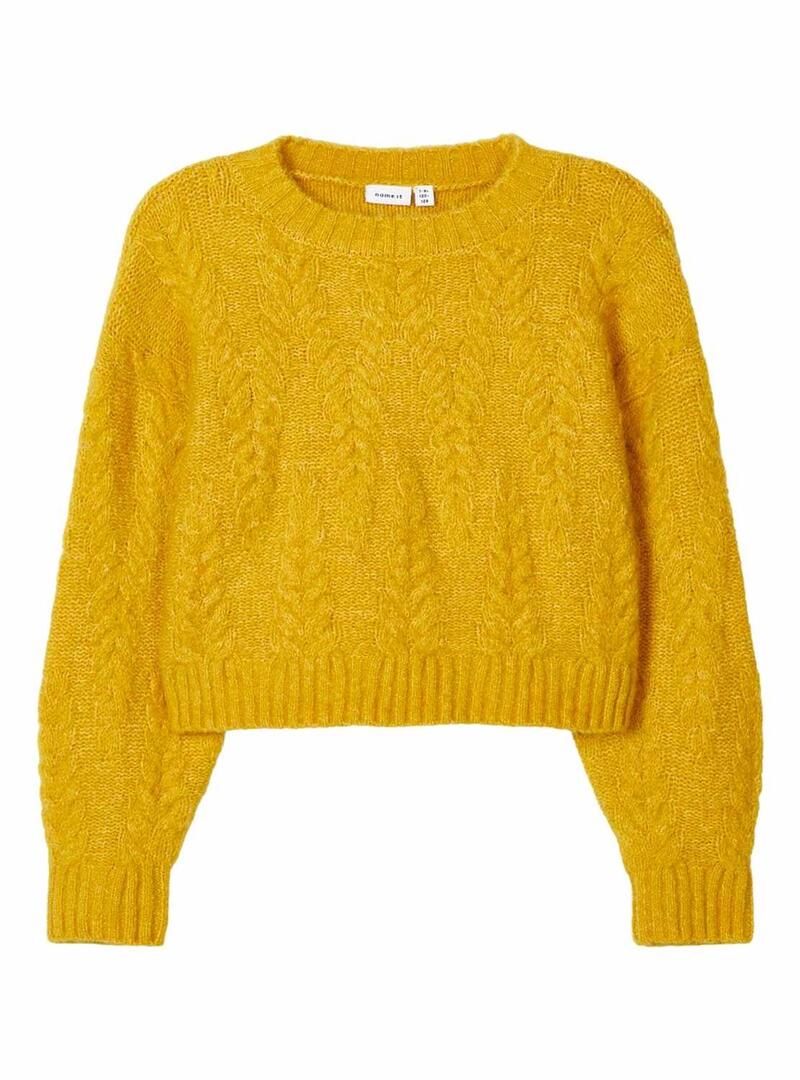 Pullover Name It Netrea Eights Mustard per Bambina